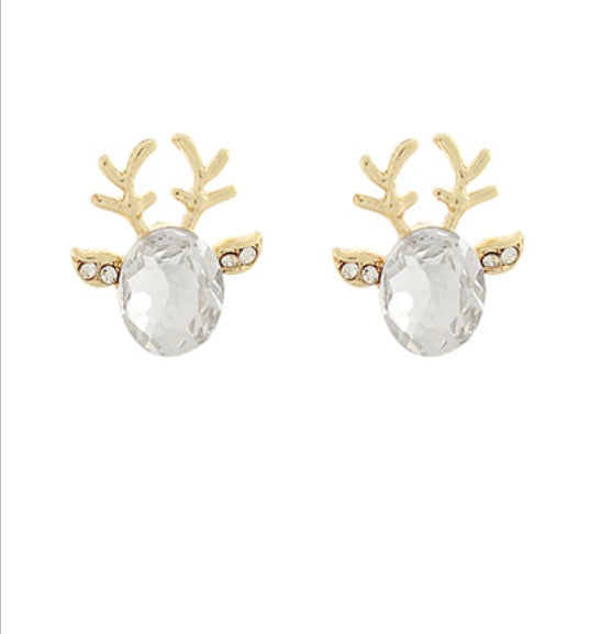 Glitzy Reindeer Earrings