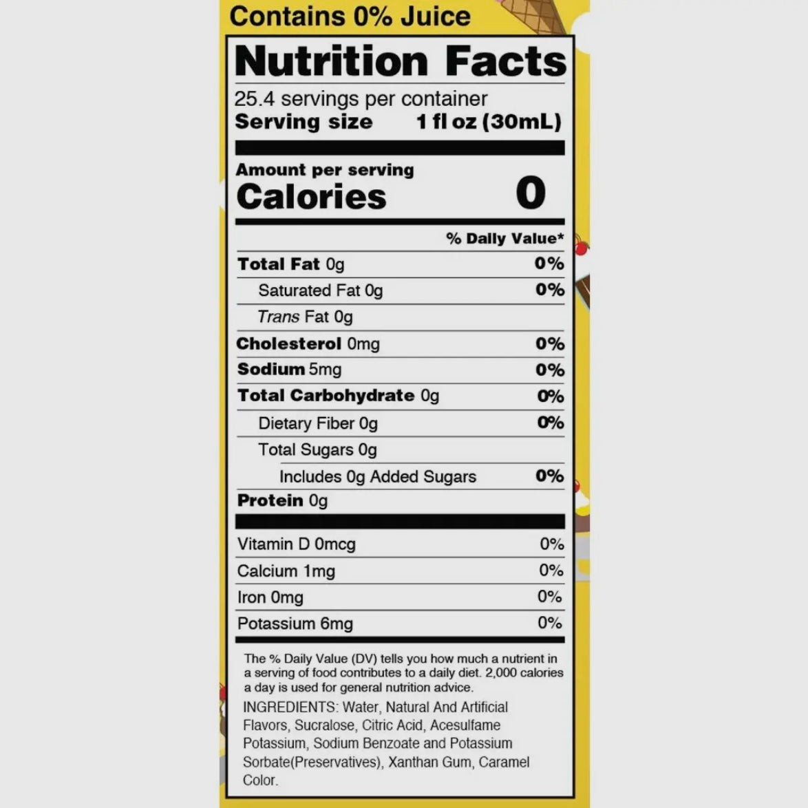 Sugar Free Banana Split Syrup