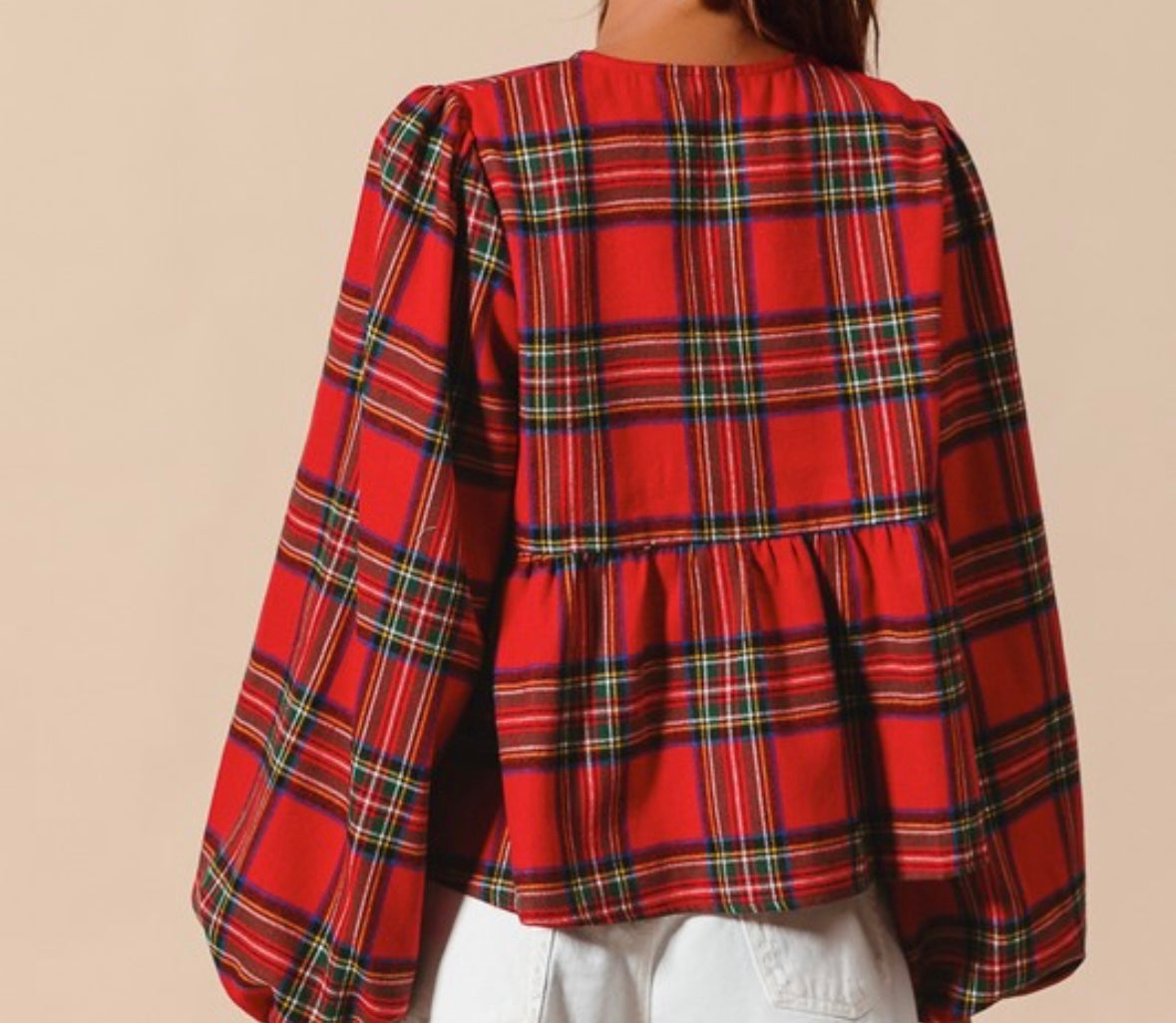 Classic Style Plaid Top