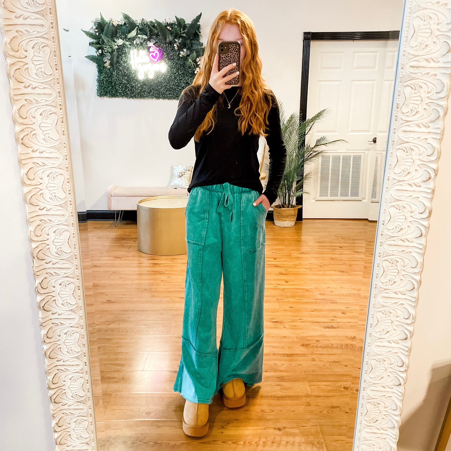 Staycation Lounge Pants, Kelly Green