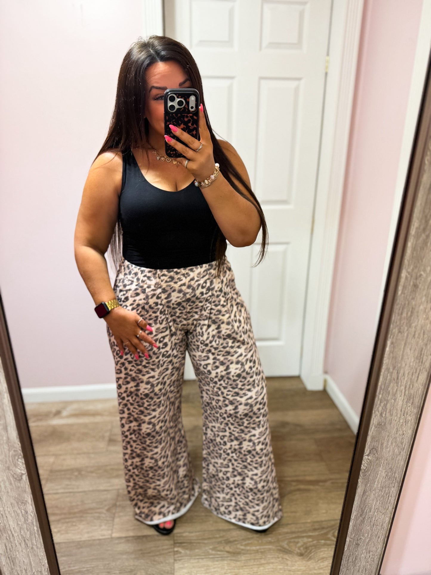 Leopard Wide Leg Lounge Pants