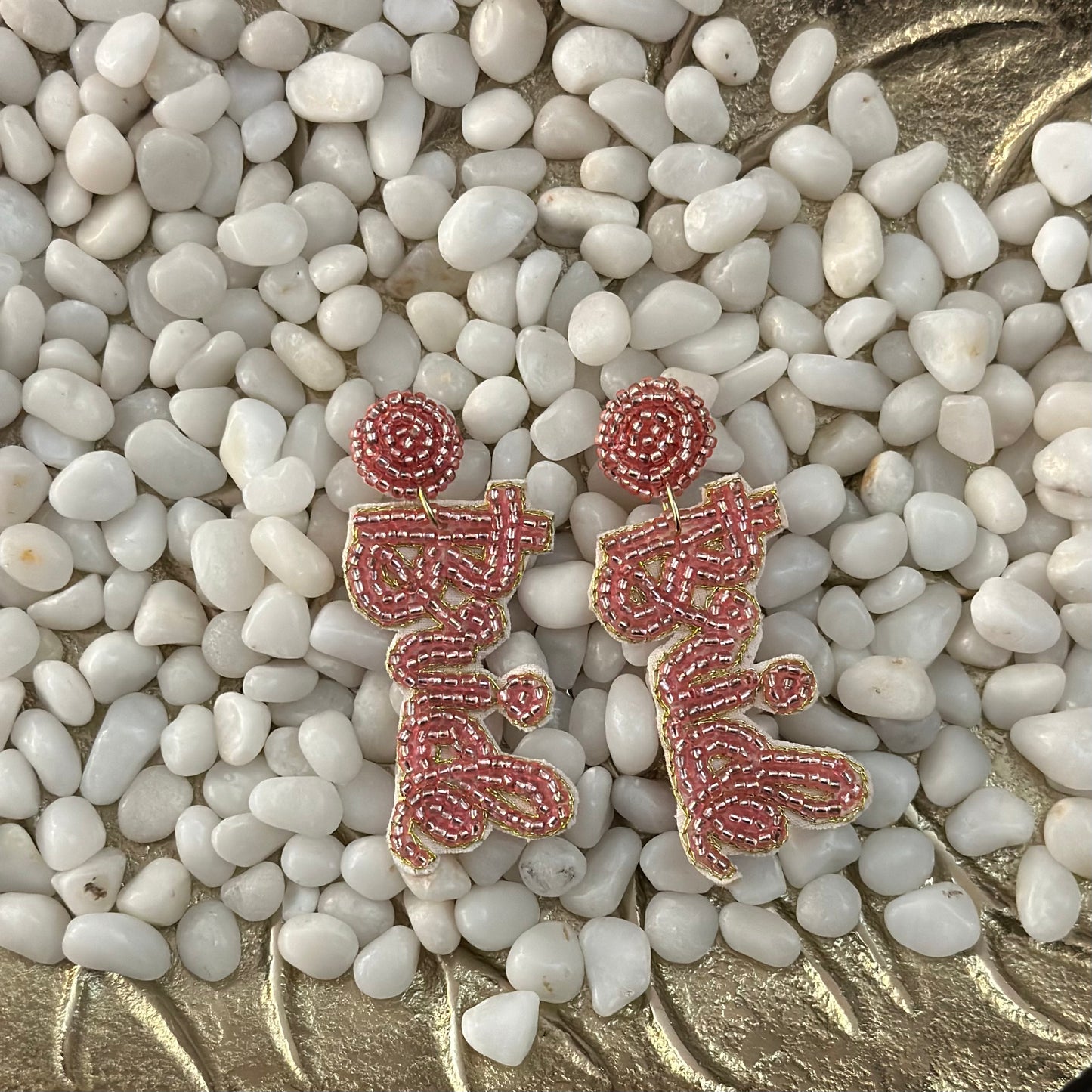 Beaded “Bride” Earrings