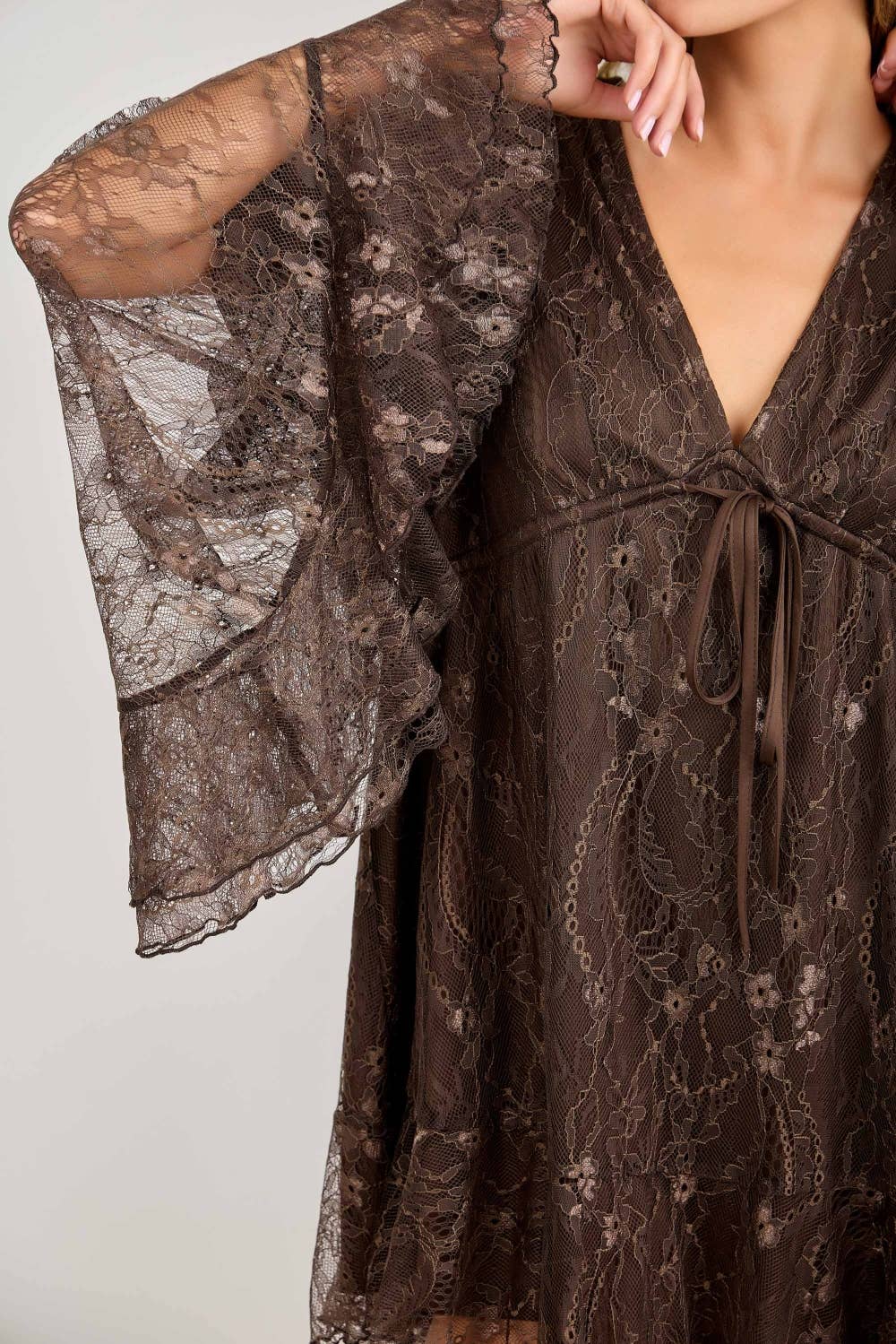 Falling Fast Ruffled Mini Dress