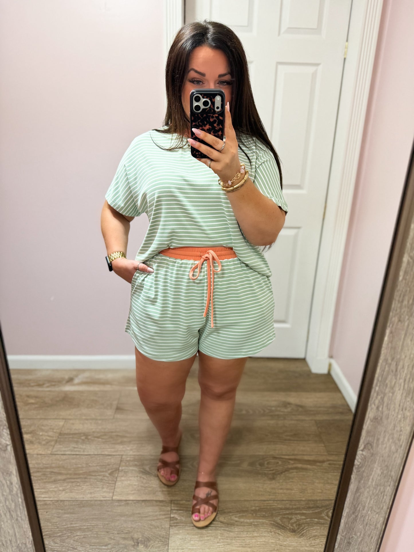 Bright Horizon Striped Two Piece Set