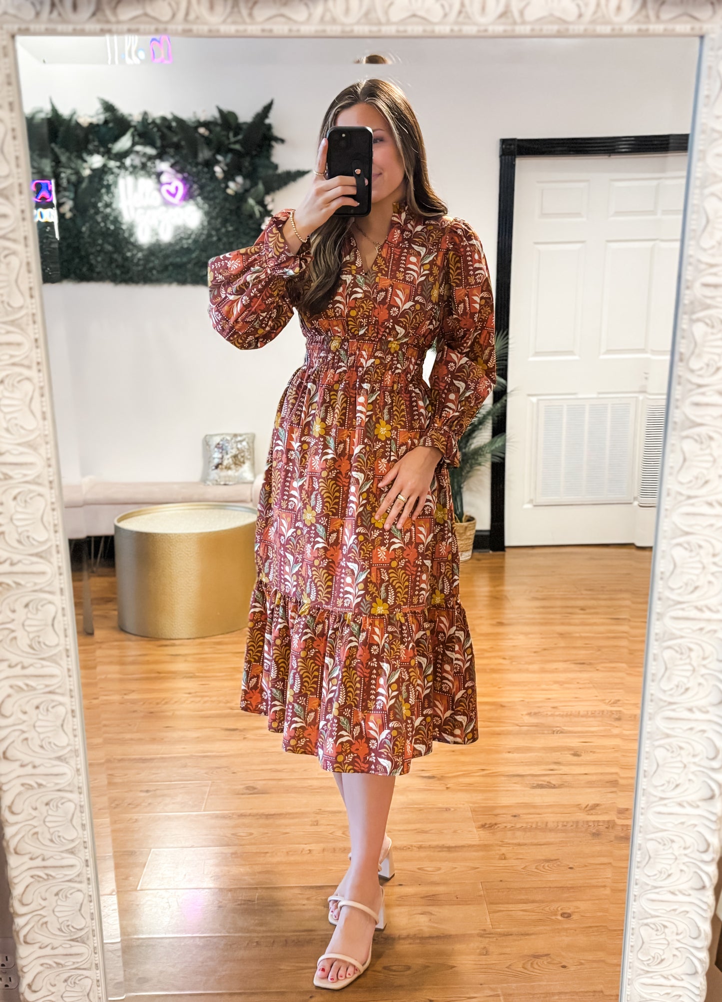 Gemma Floral Midi Dress
