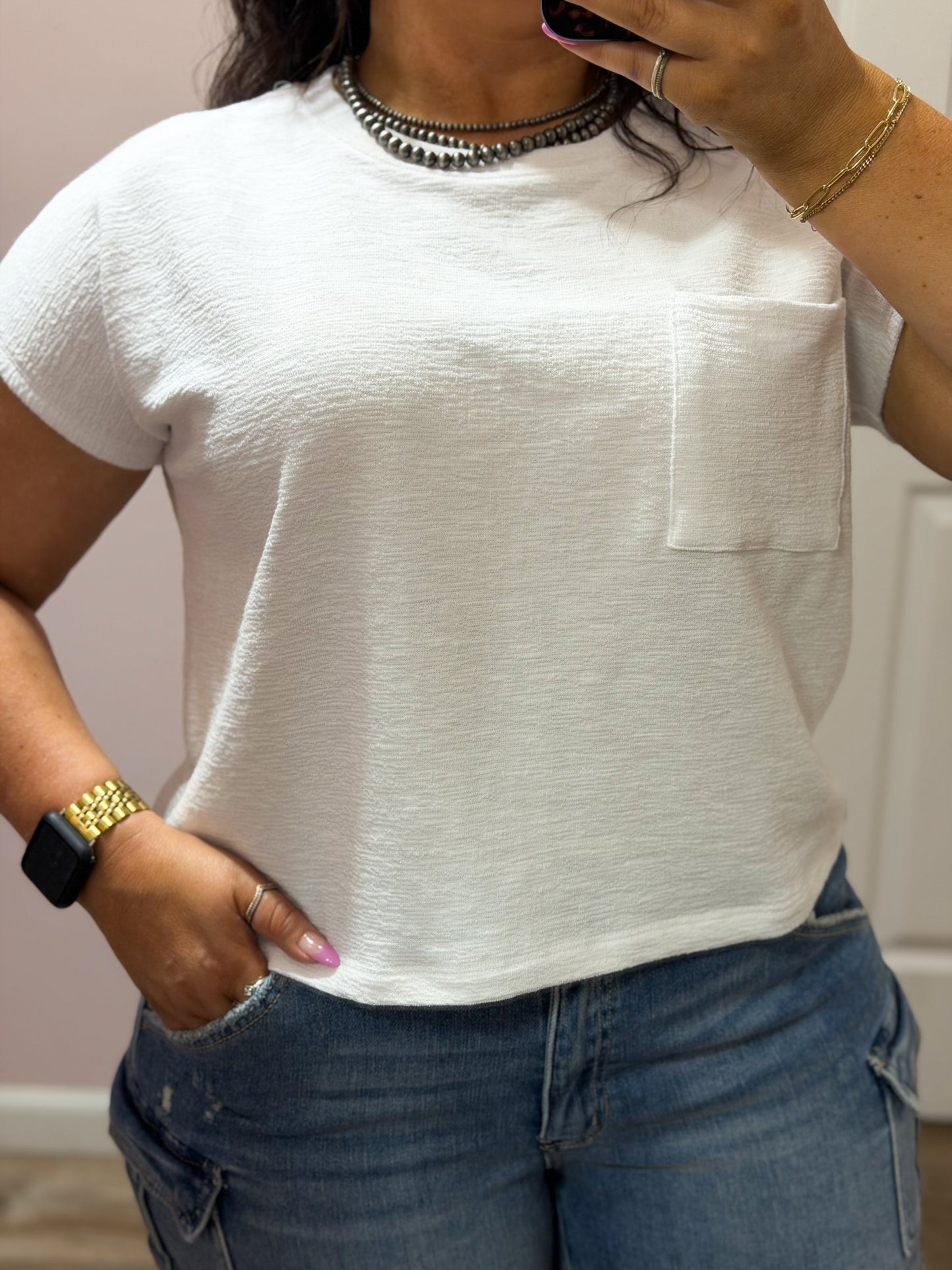 Cotton Slub Tee, White
