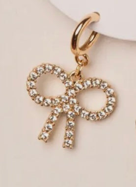 Rhinestone Bow Charm