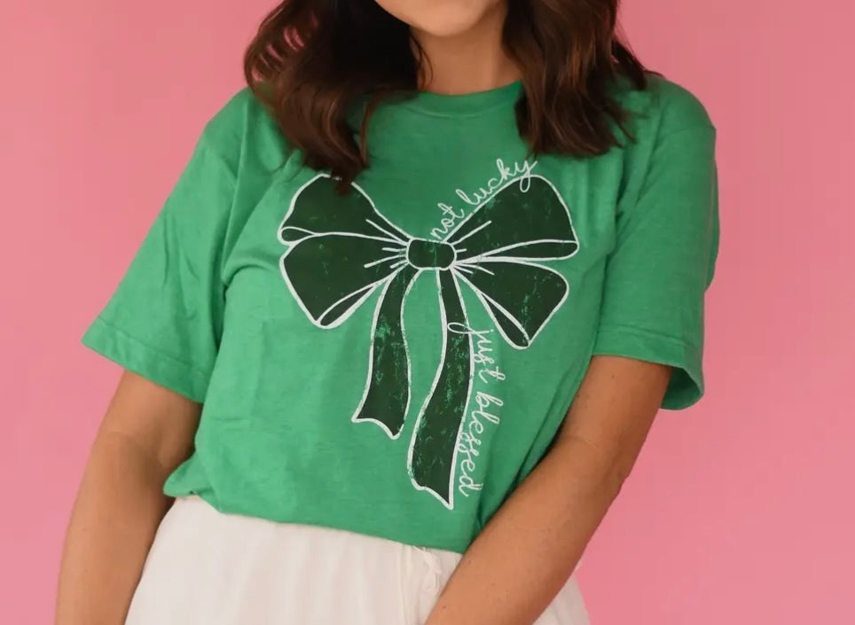 St. Patrick’s Day Bow Tee