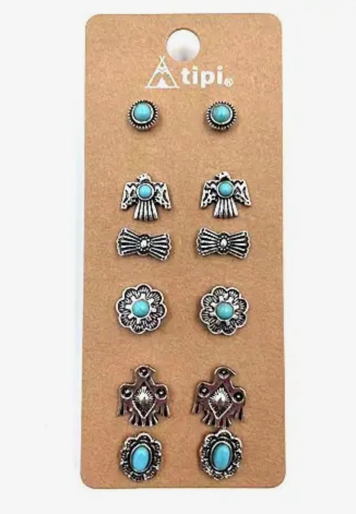 Western 6 Pair Earring Set