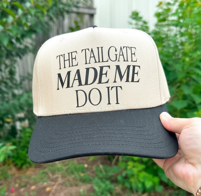 The Tailgate Made Me Do It Canvas Trucker Hat