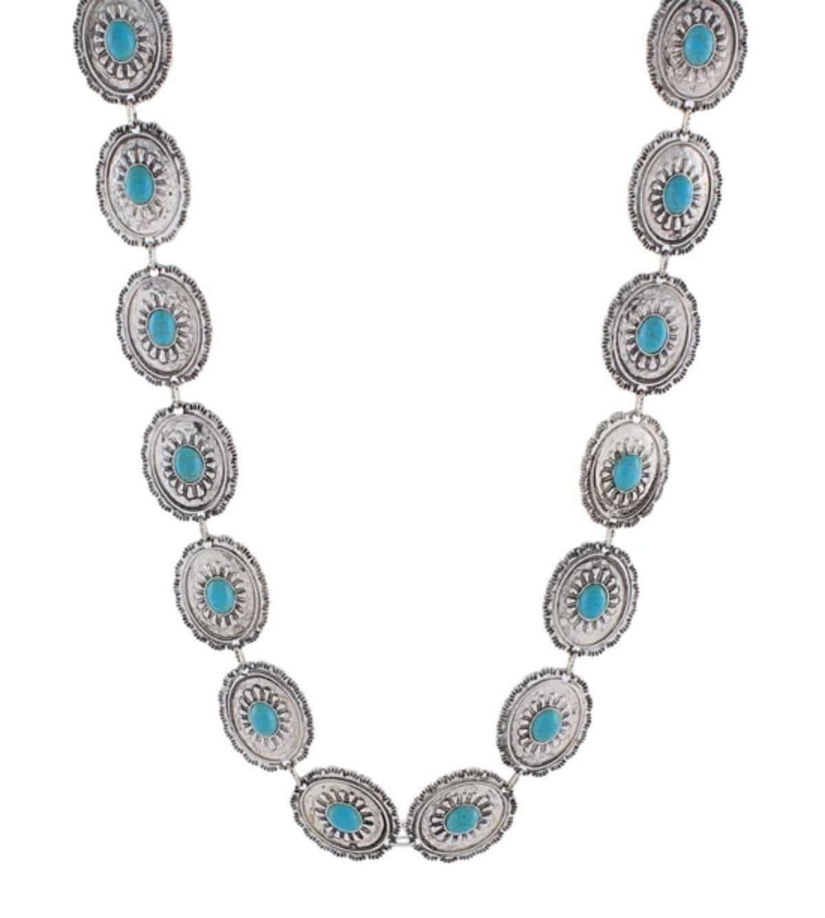 Oval Stone Western Necklace