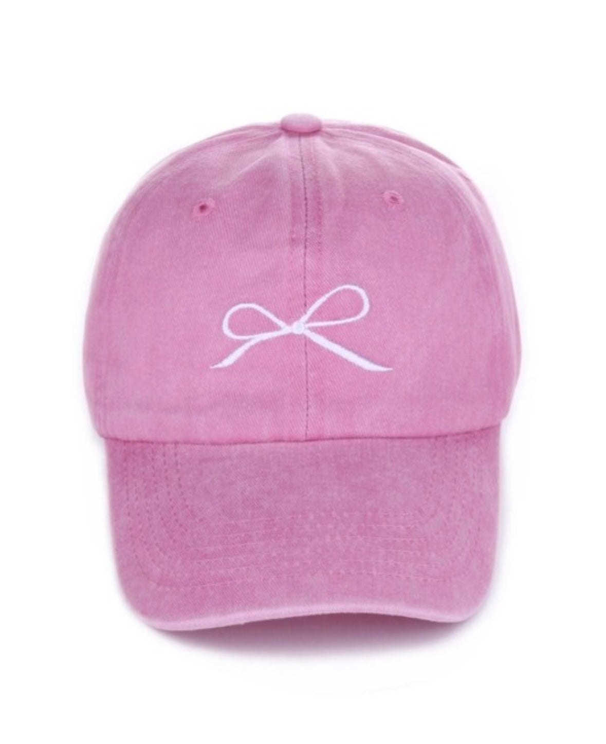 Bow Embroidered Baseball Hat