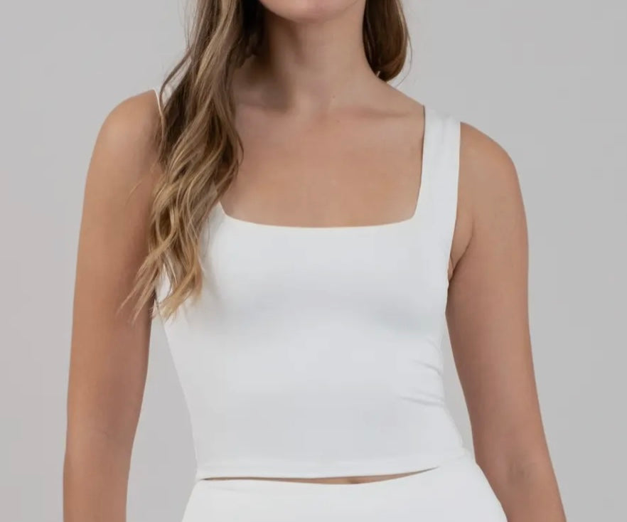 Square Neck Cropped Tank