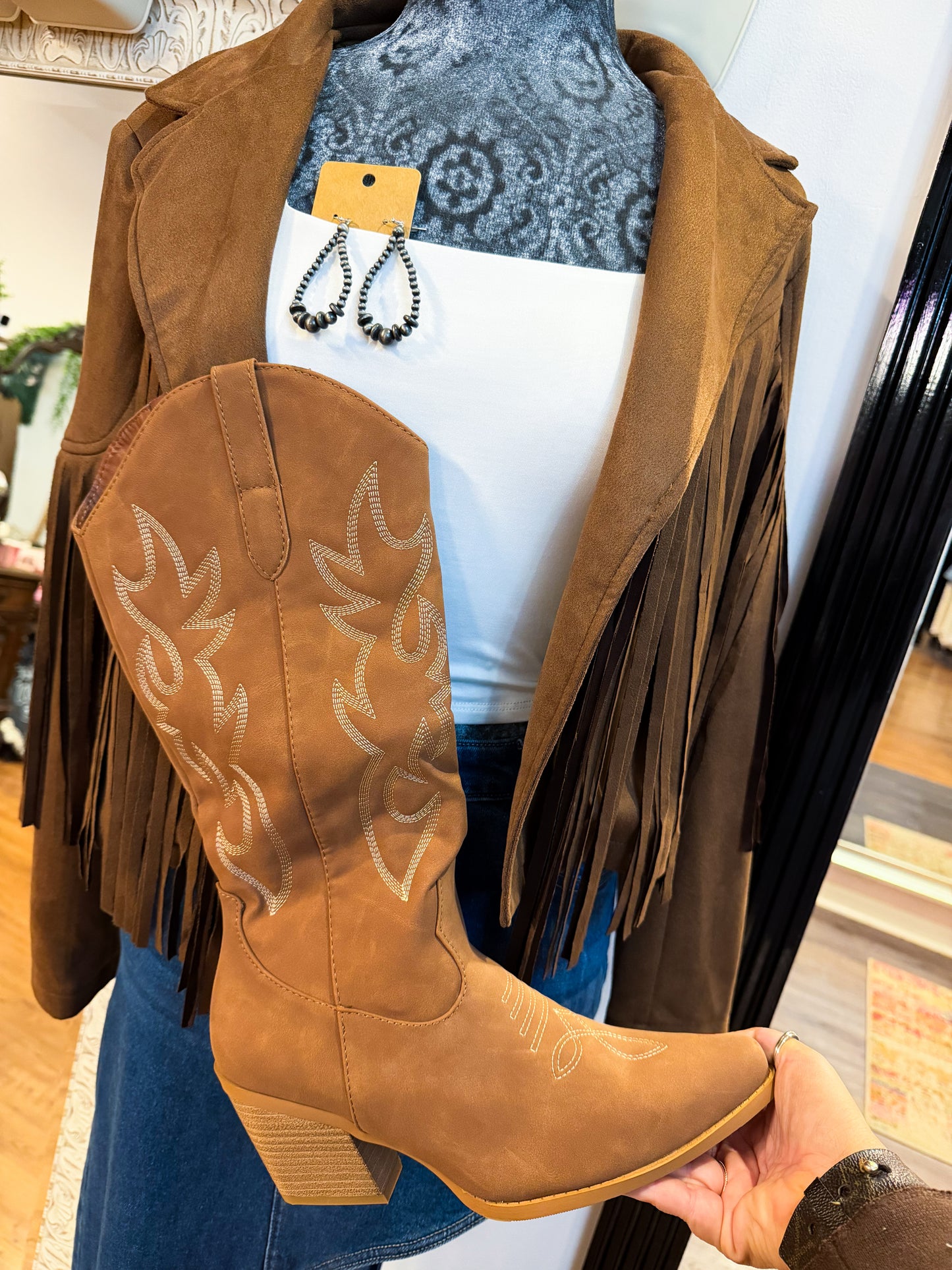 Creek Embroidered Cowboy Boot