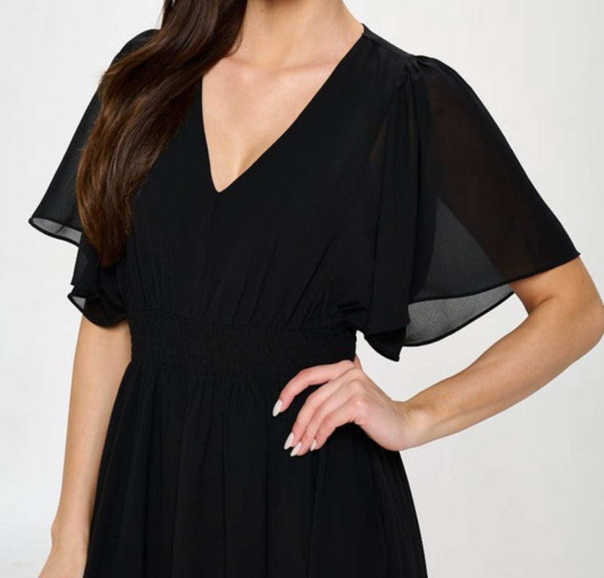 Front Slit High-Low Maxi Dress