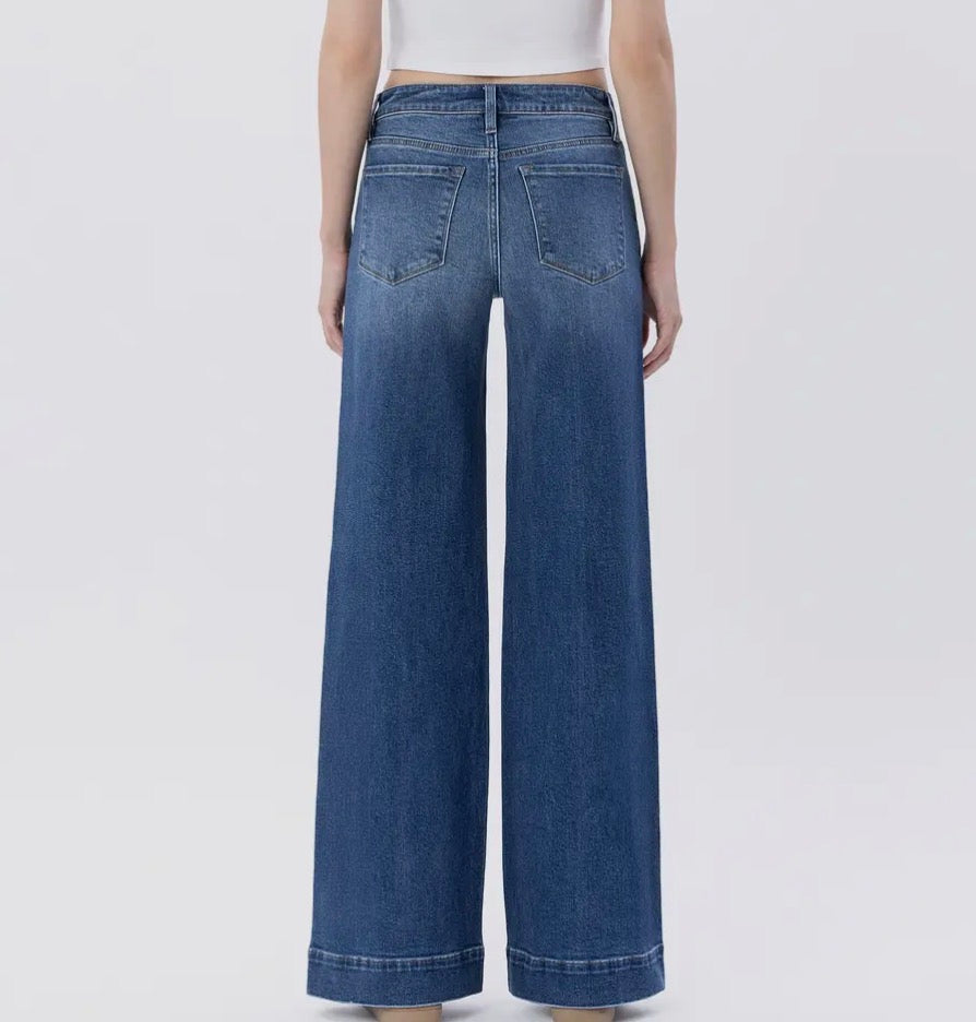Jayce Trouser Hem Wide Leg Jeans