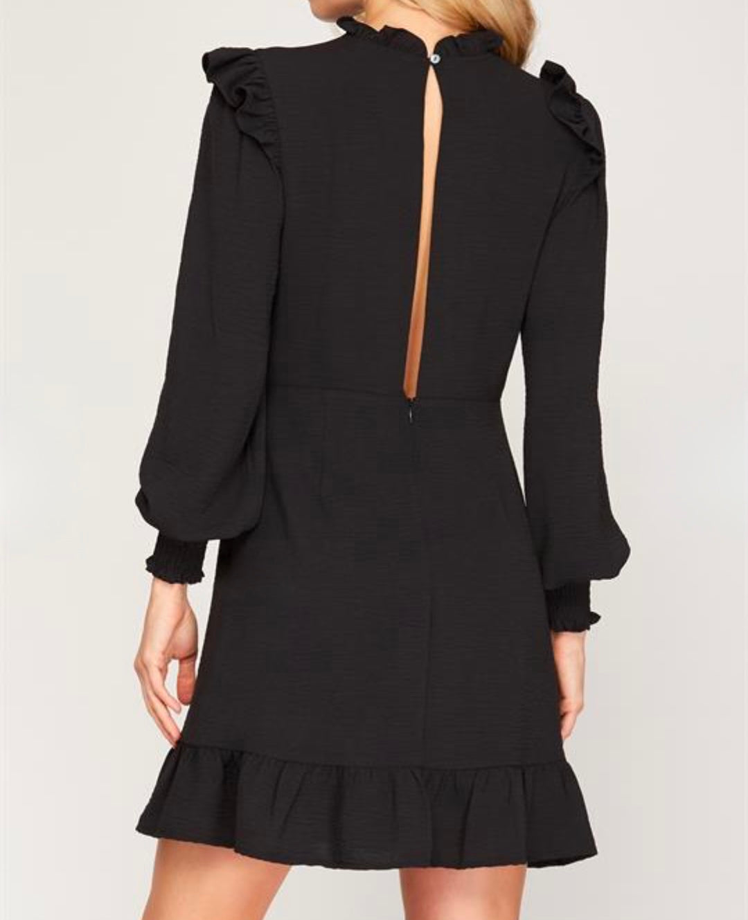 Ruffled Embrace Woven Dress