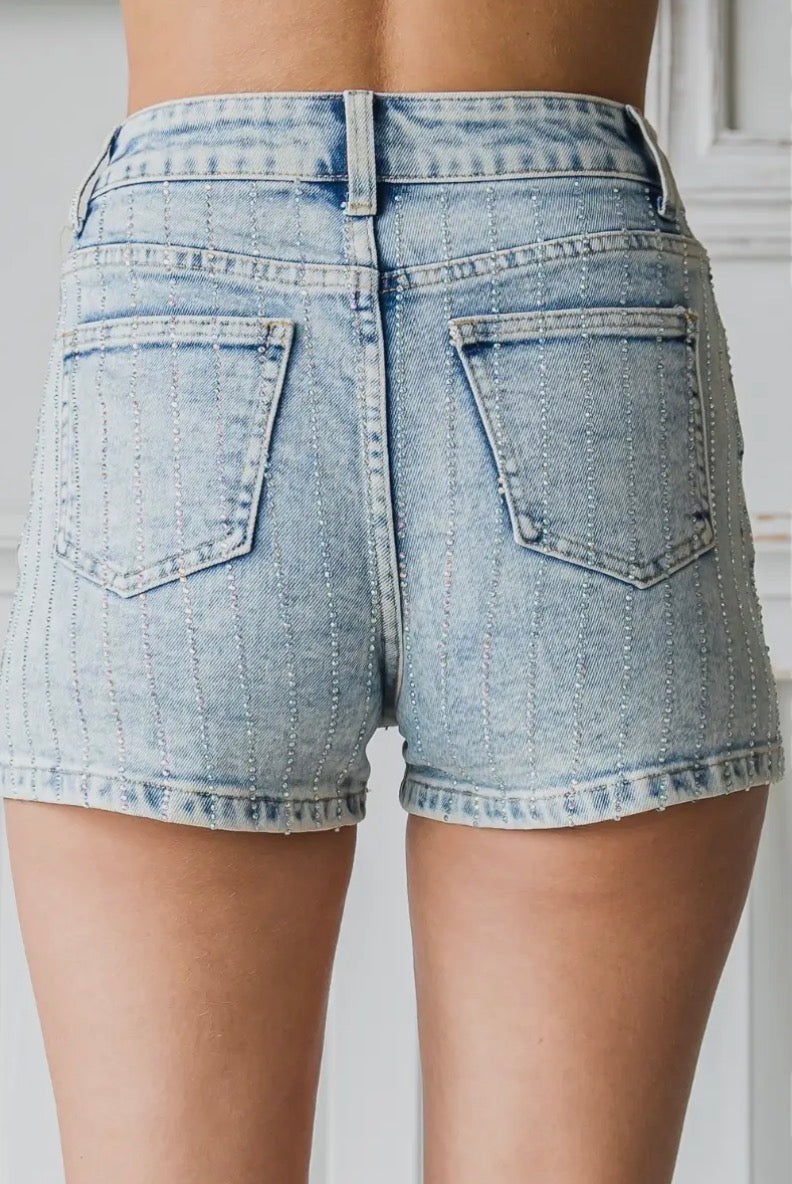 Into the Lights Rhinestone Shorts