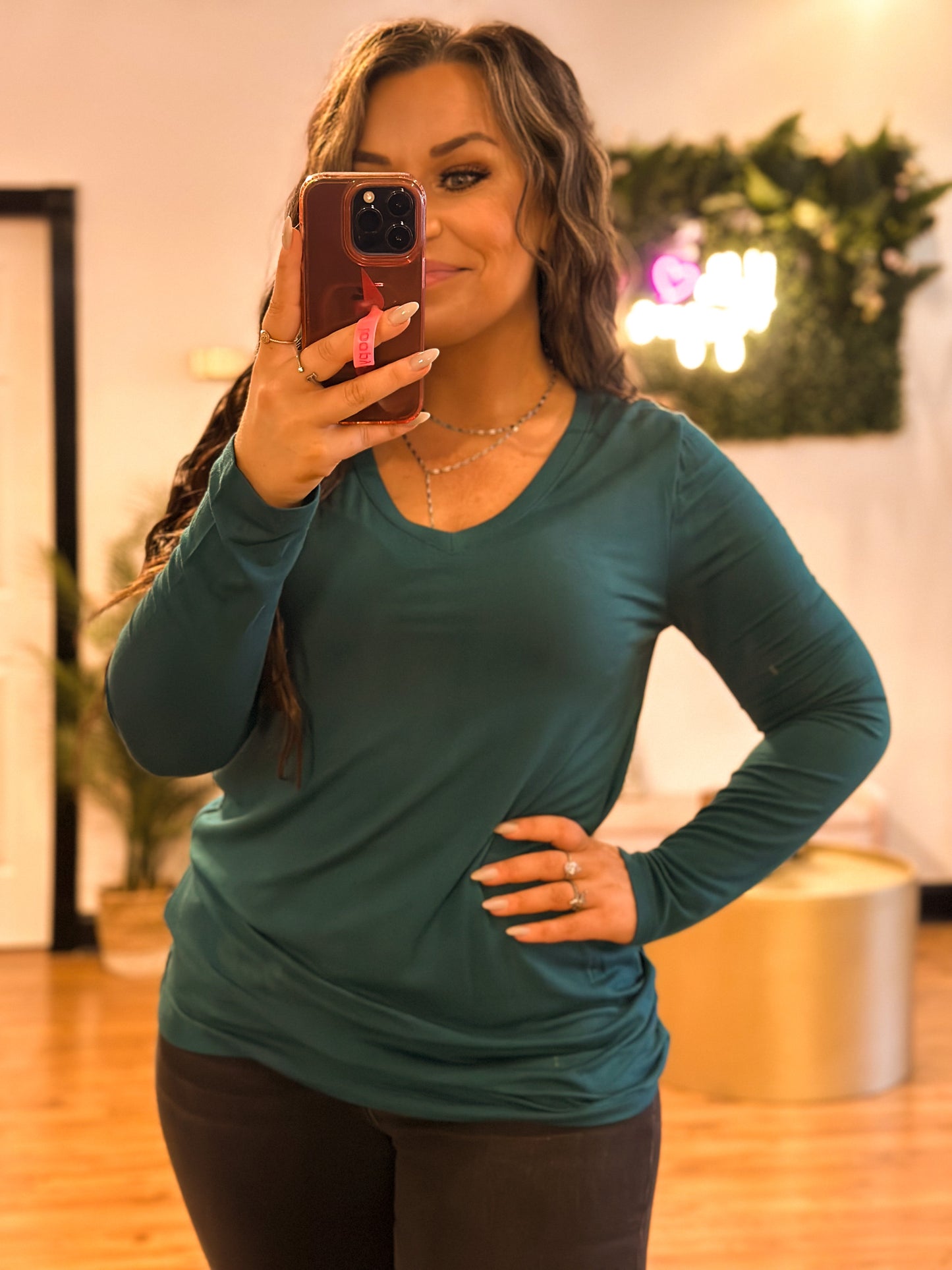 Long Sleeve V-Neck Tee