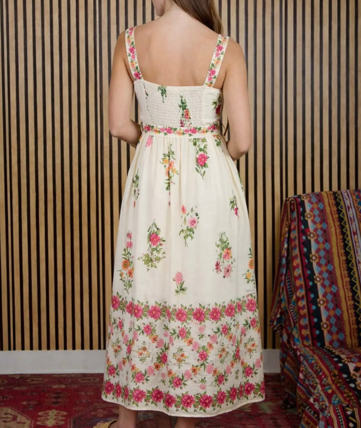 May Blooms Floral Midi Dress