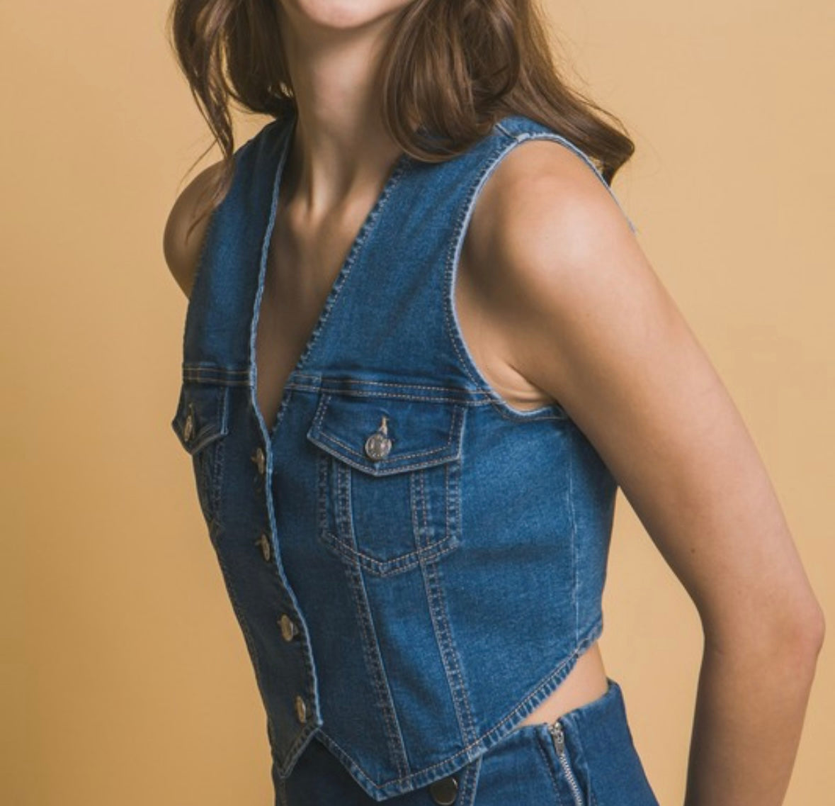 On The Rise Denim Vest