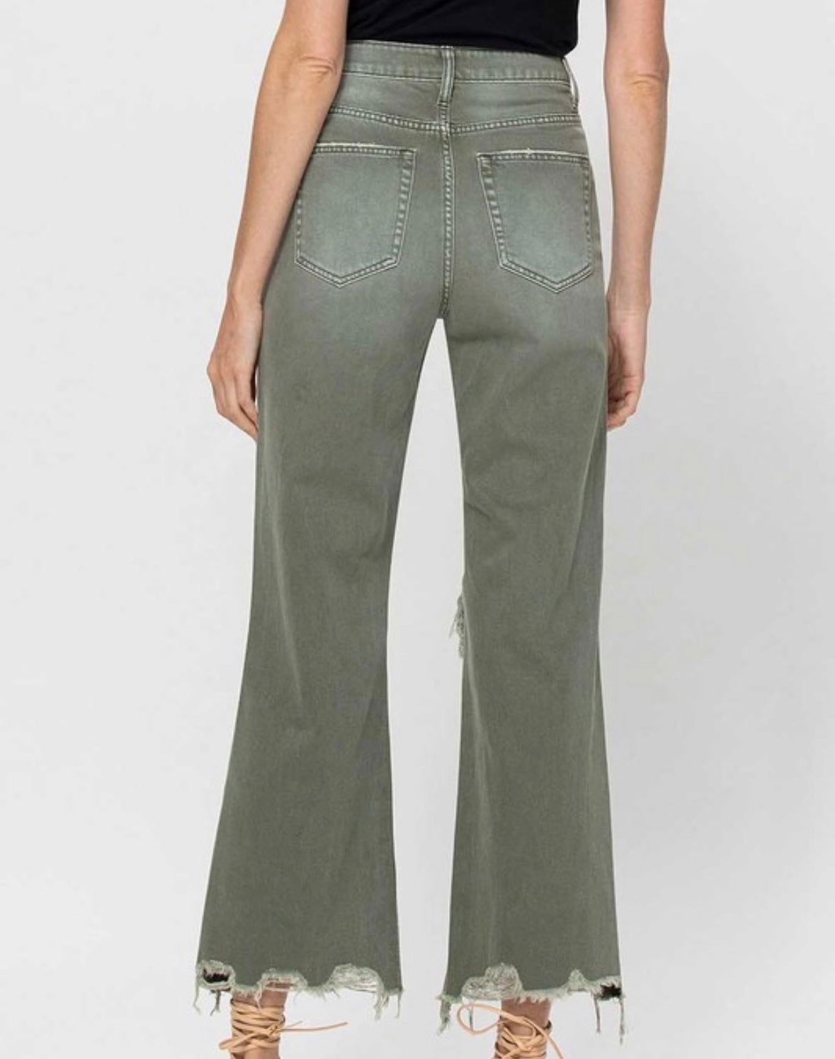 Here We Go Crop Flare Jeans