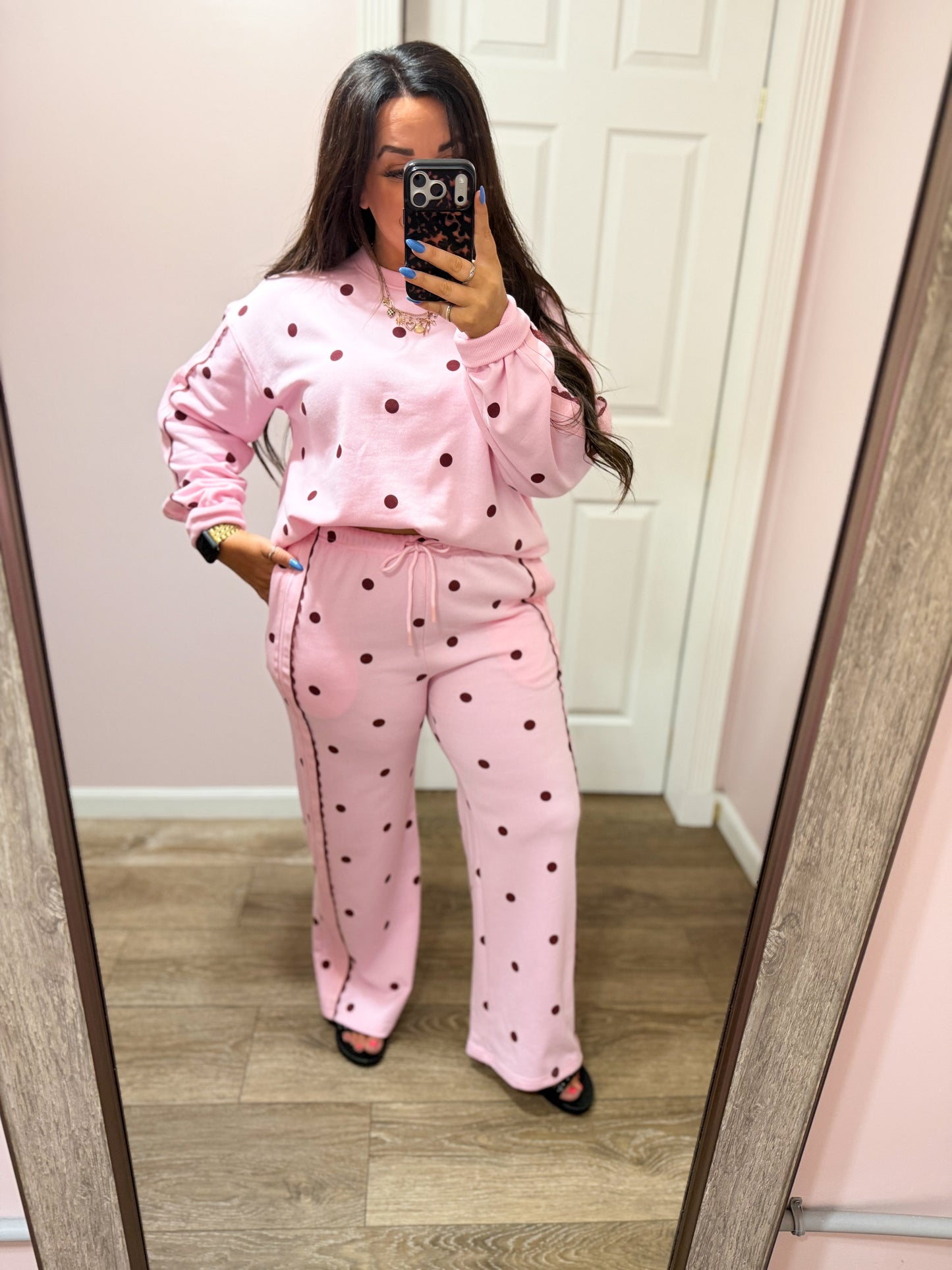 It Girl Polka Dot Two Piece Set