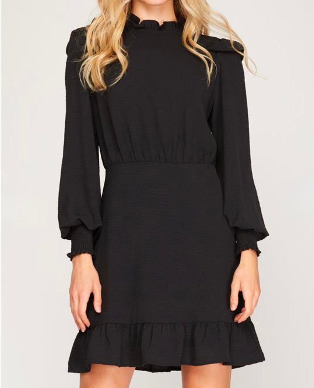 Ruffled Embrace Woven Dress