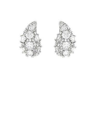 Pave CZ Teardrop Earrings