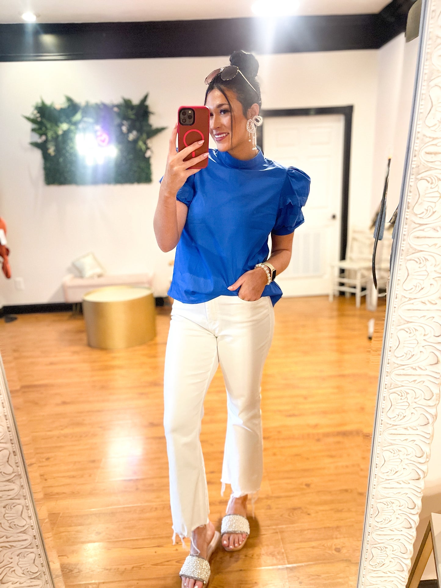 Into Perspective Lace Detail Top