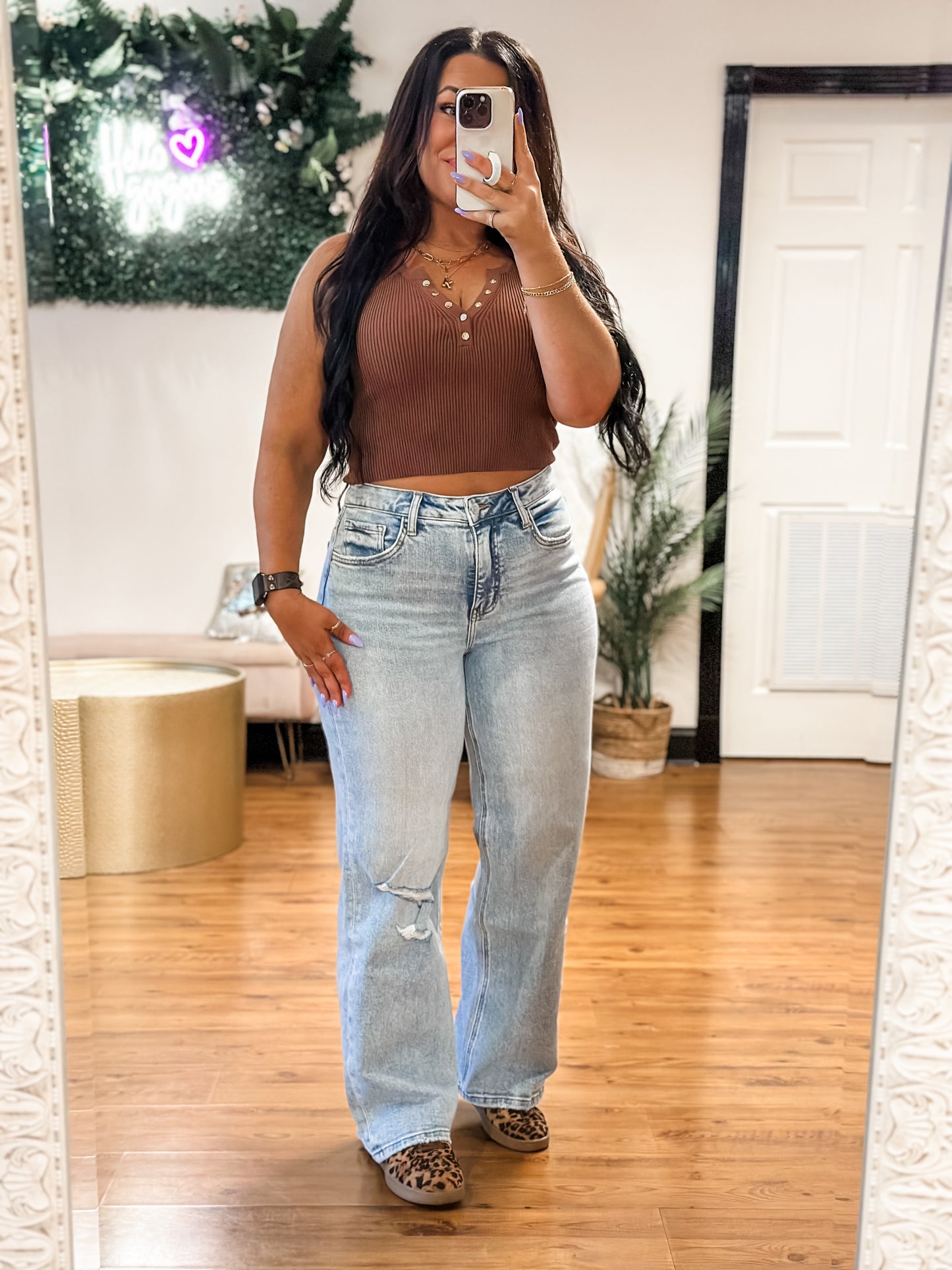 Luci Tummy Control Wide Leg Jeans