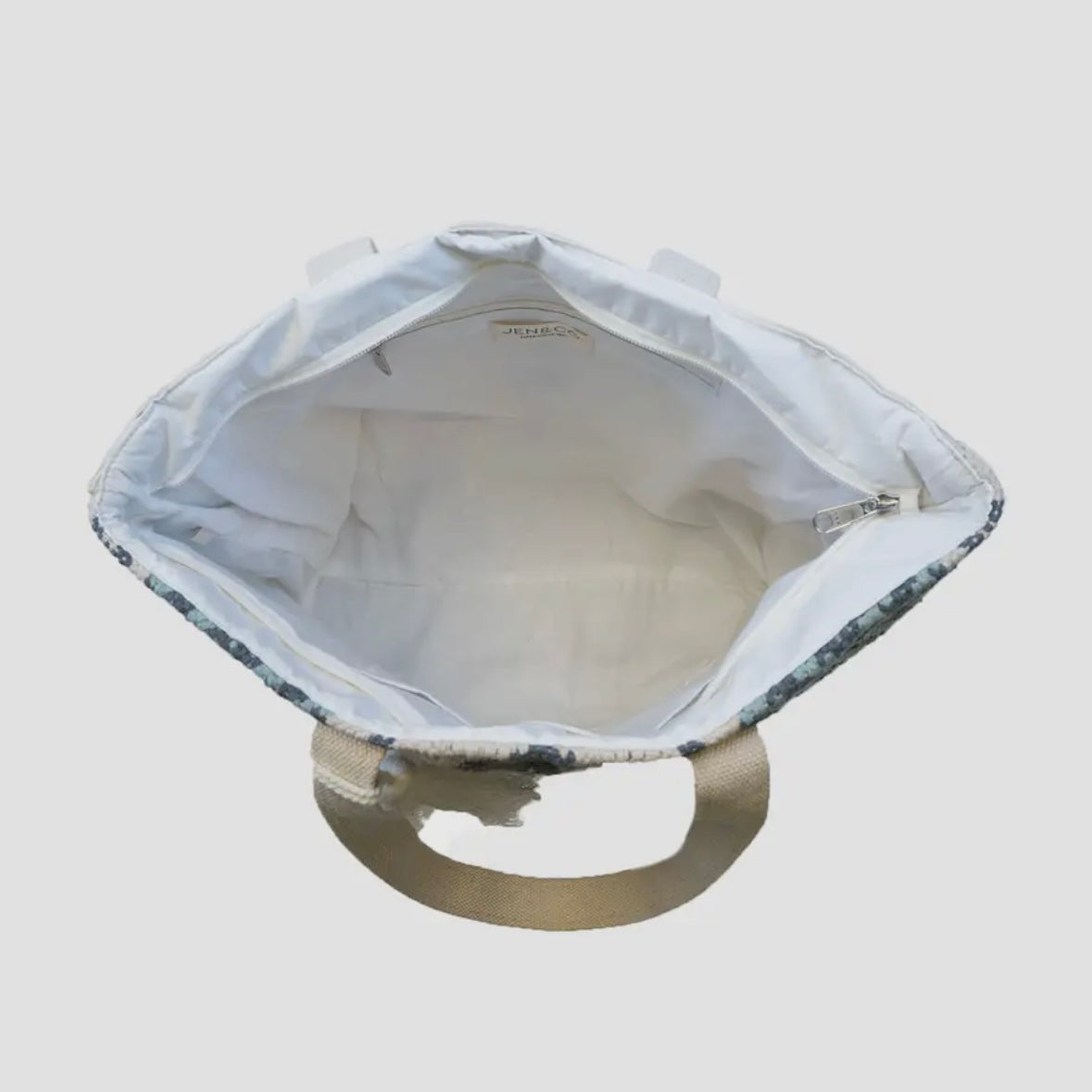 Taisha Striped Cotton Tassel Tote