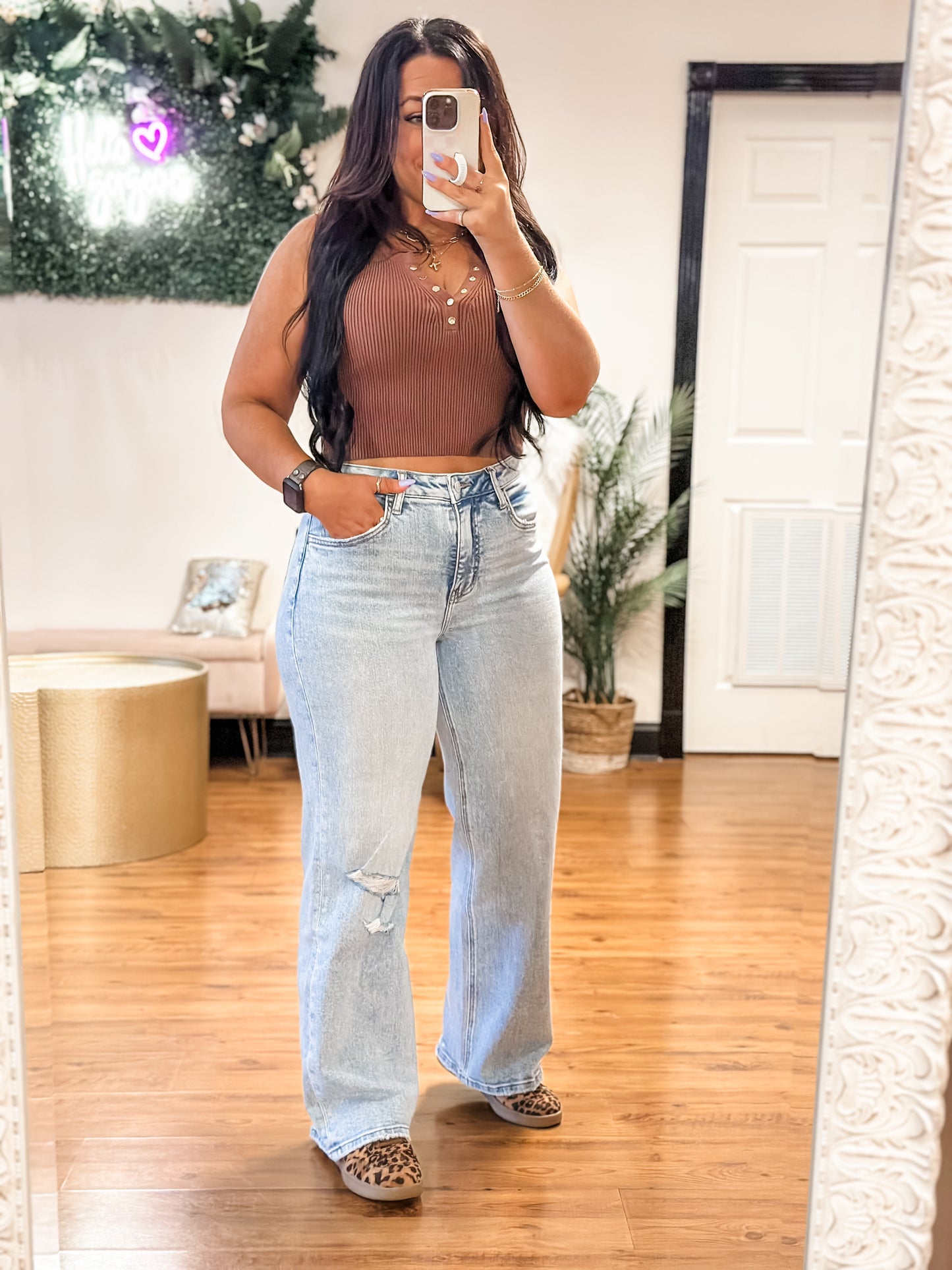 Luci Tummy Control Wide Leg Jeans