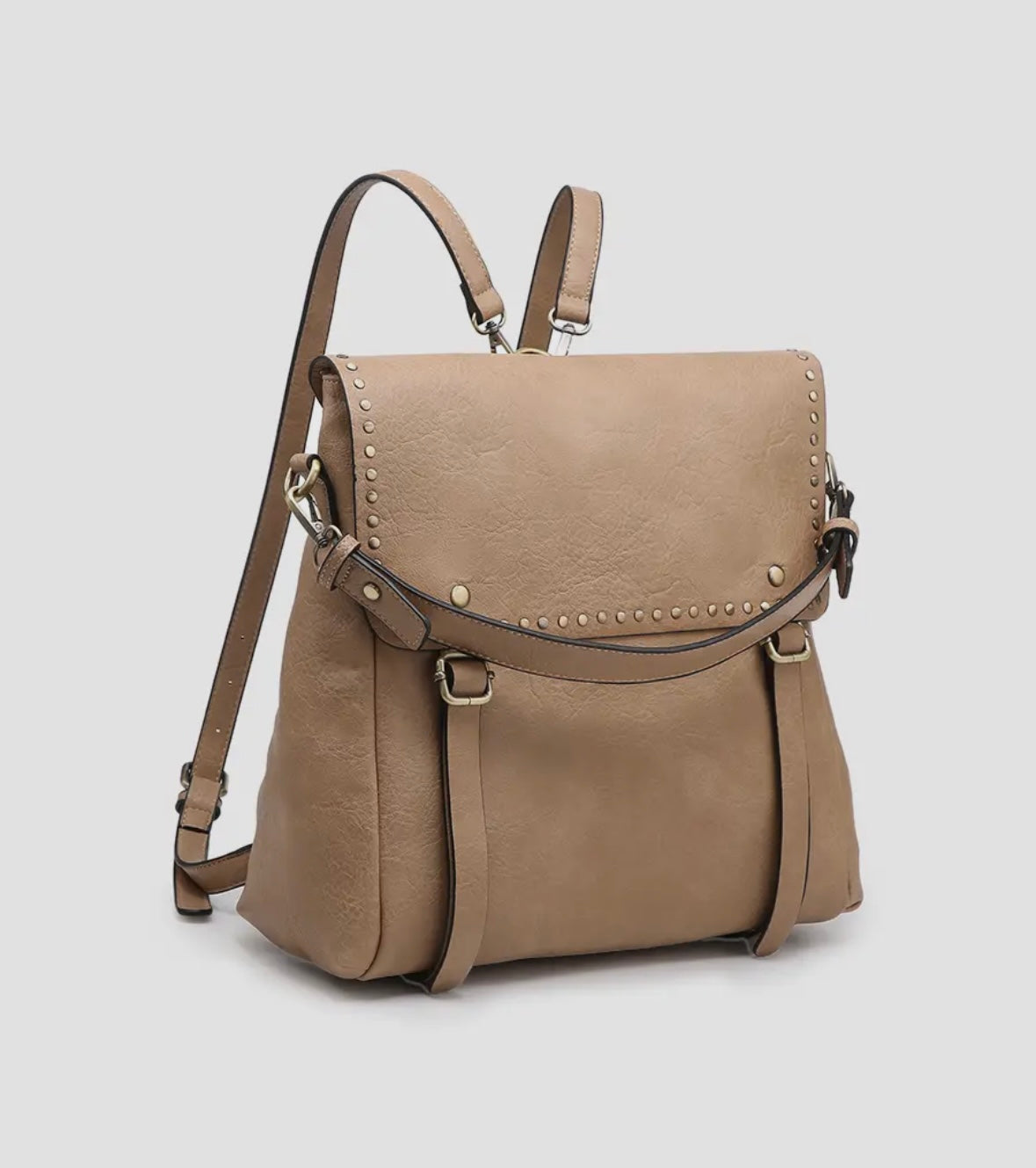 Indigo Backpack w/ Studded Details