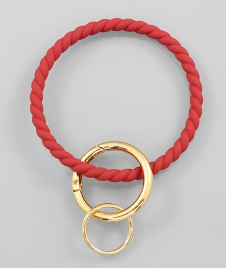 Twisted Silicone Keyring