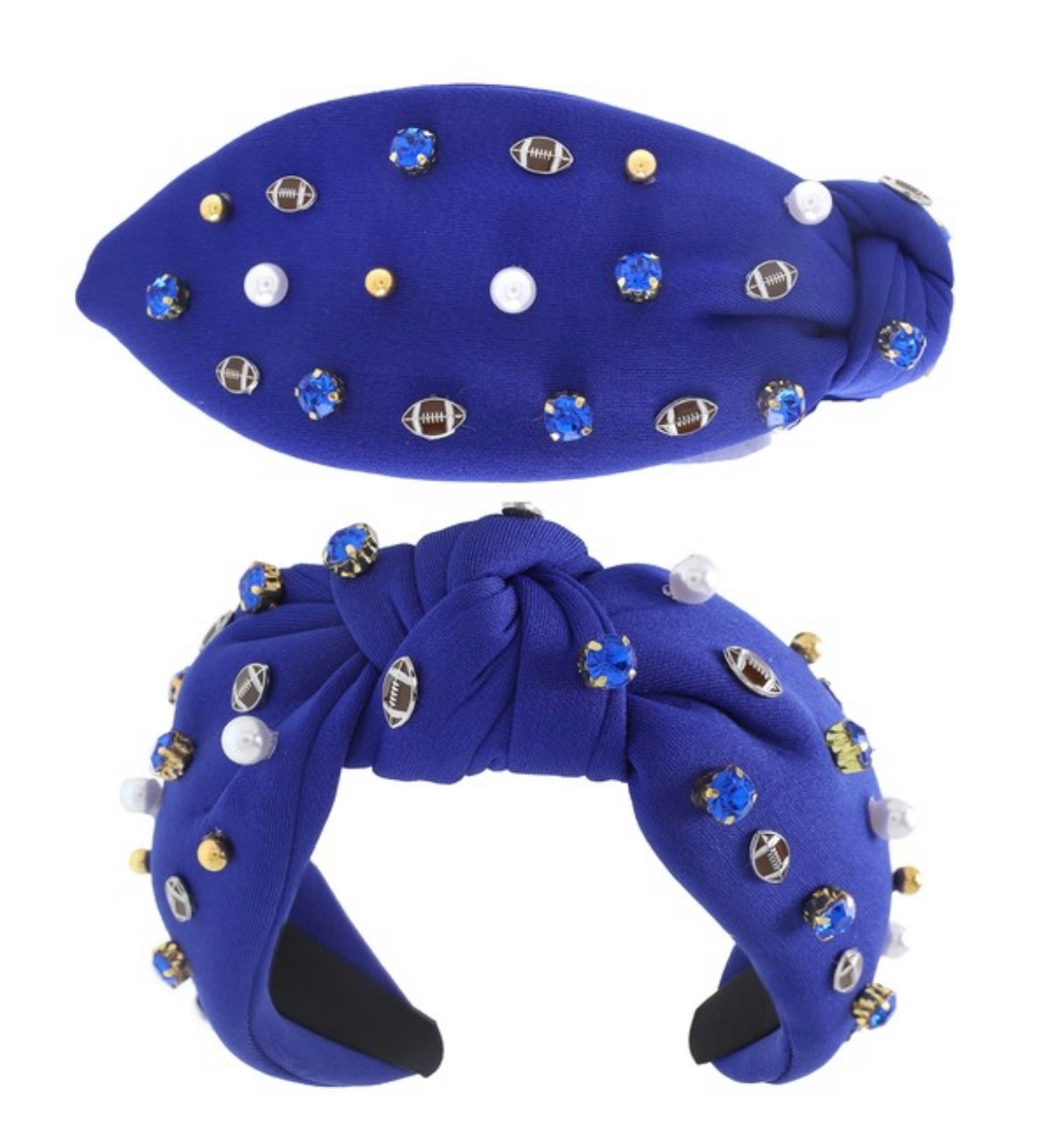 Jeweled Football Headband