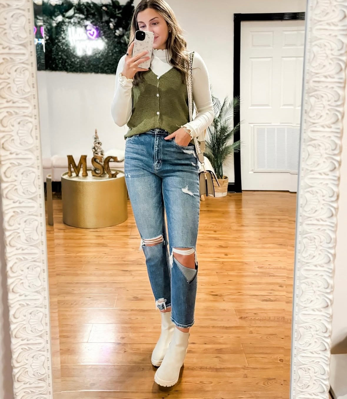 Last Night Stretch Mom Jeans