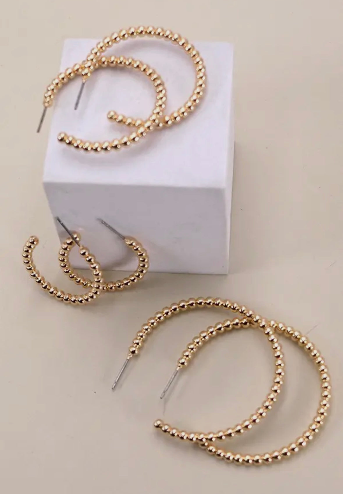 Ball Hoop Earring Set