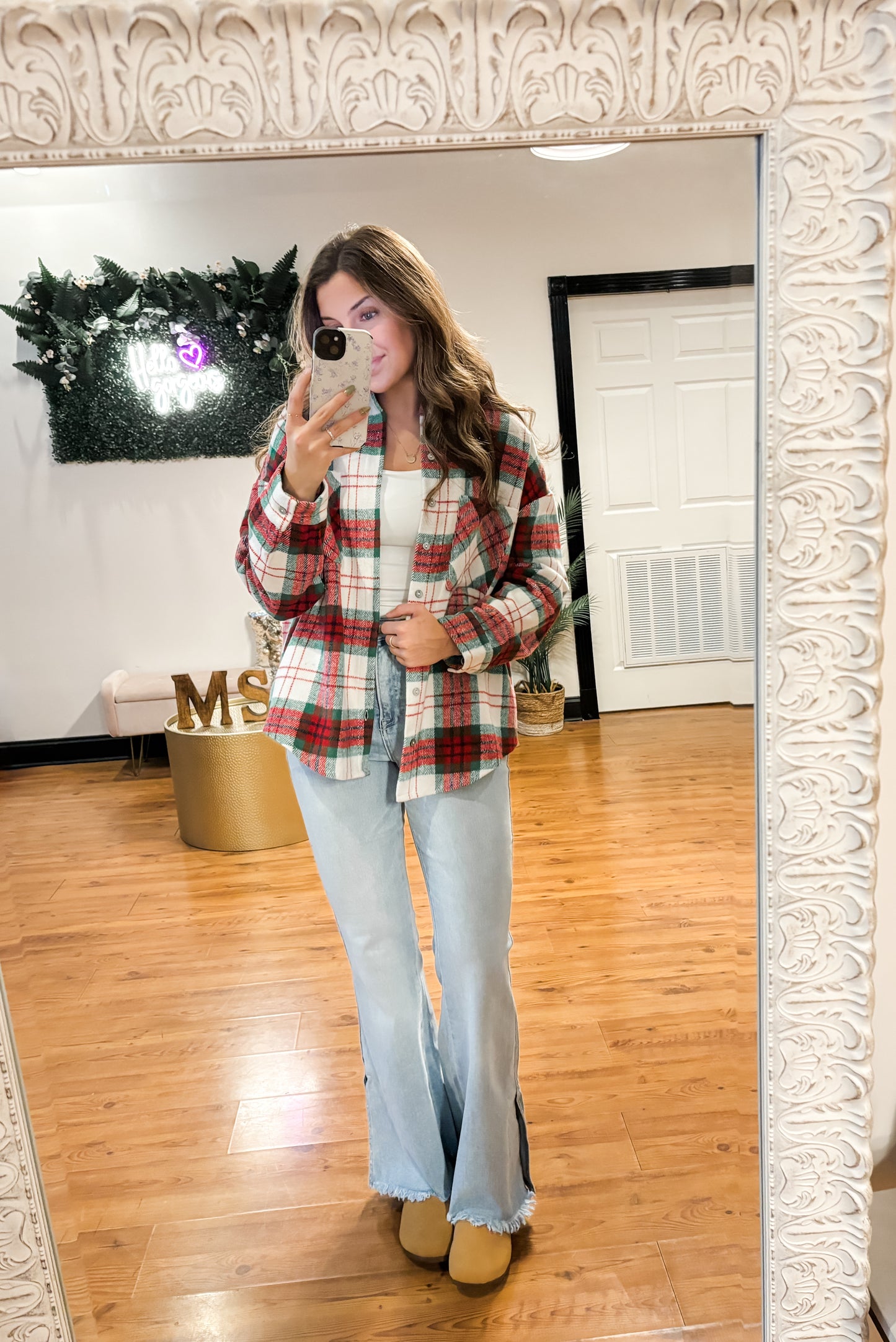 Merry Mood Plaid Shacket