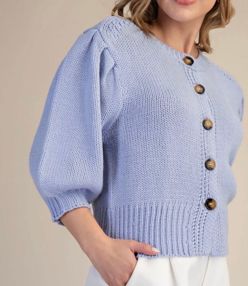 Meet Me There Sweater Cardigan, Sky