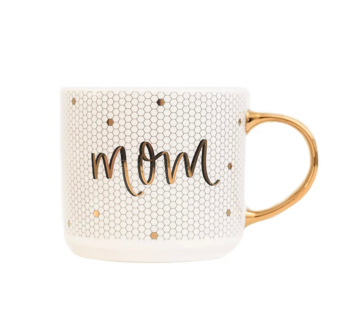 Mom Gold Tile Coffee Mug