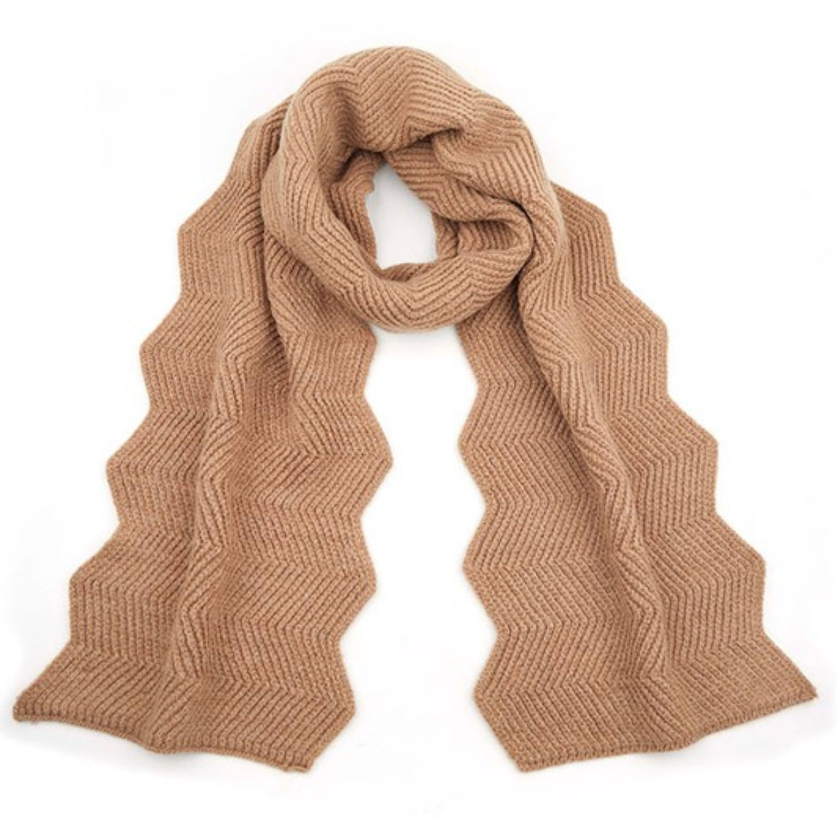 C.C Chevron Knit Pattern Scarf