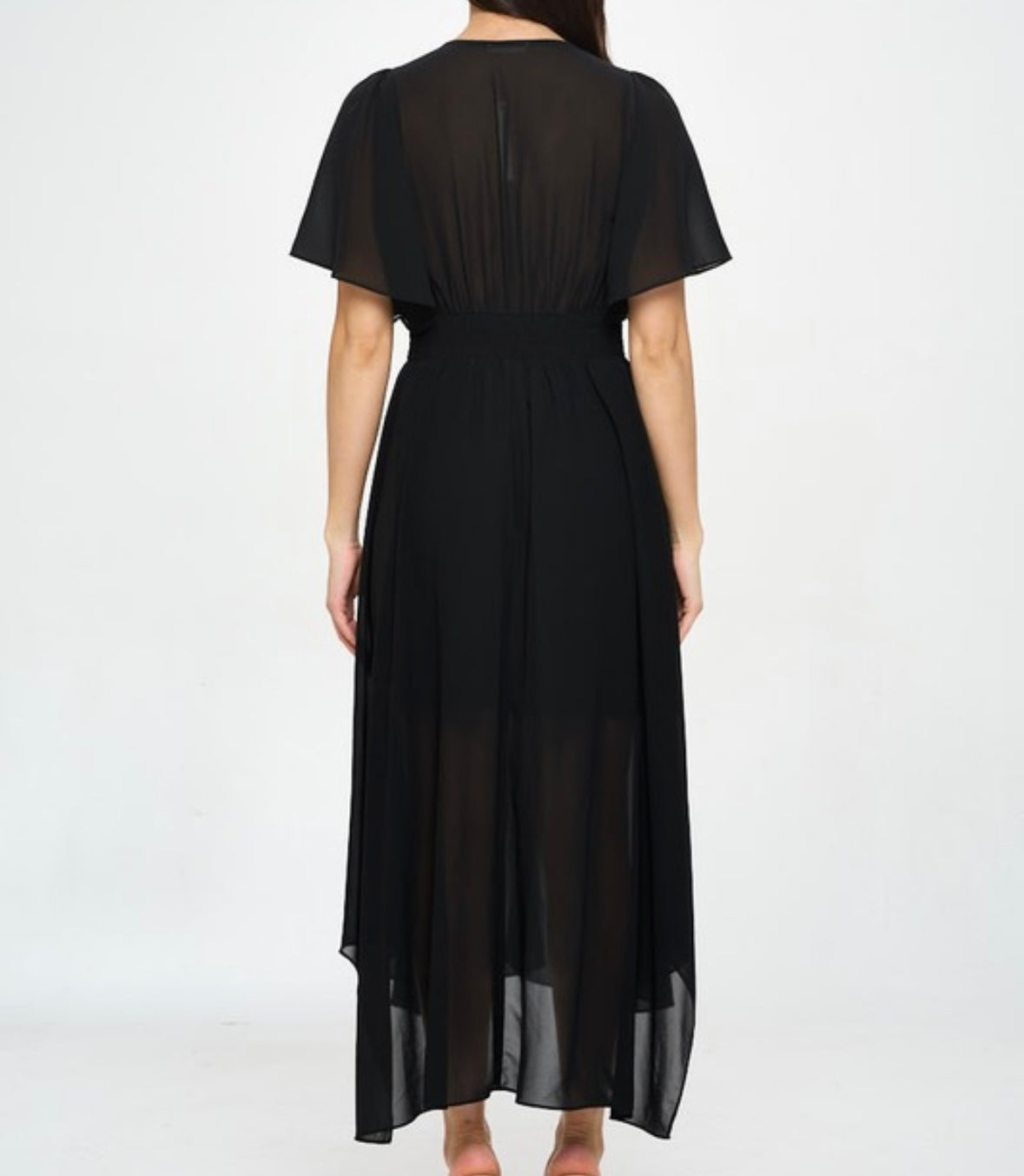 Front Slit High-Low Maxi Dress