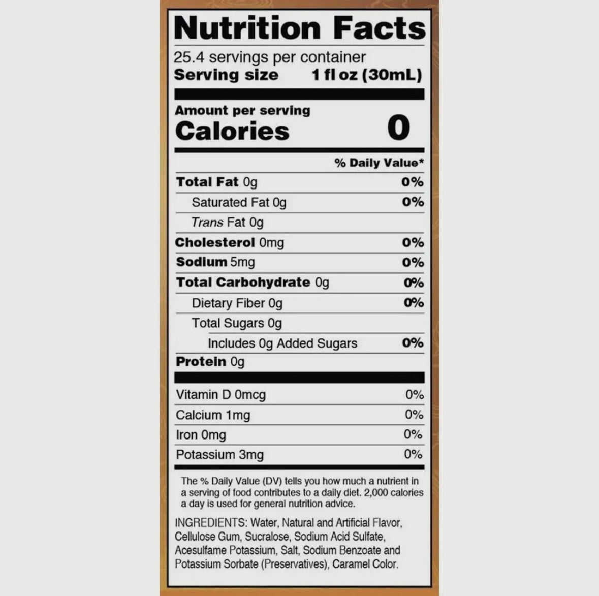 Sugar Free Butter Toffee Syrup