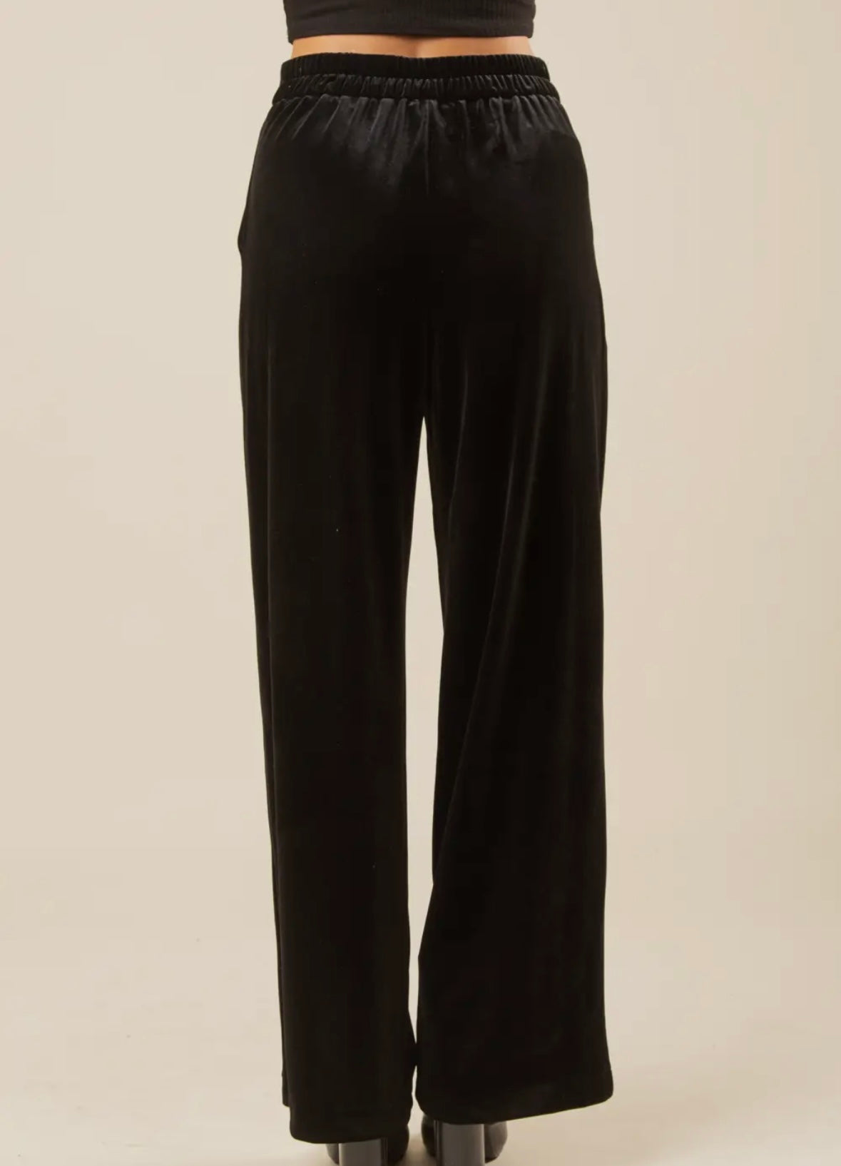 Party Ready Velvet Pants, Black