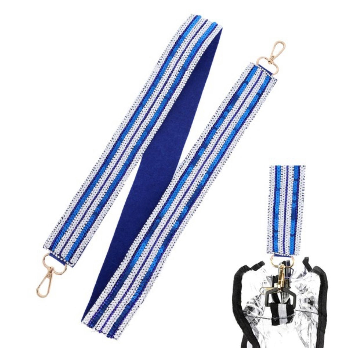 Sequin Striped Purse Strap