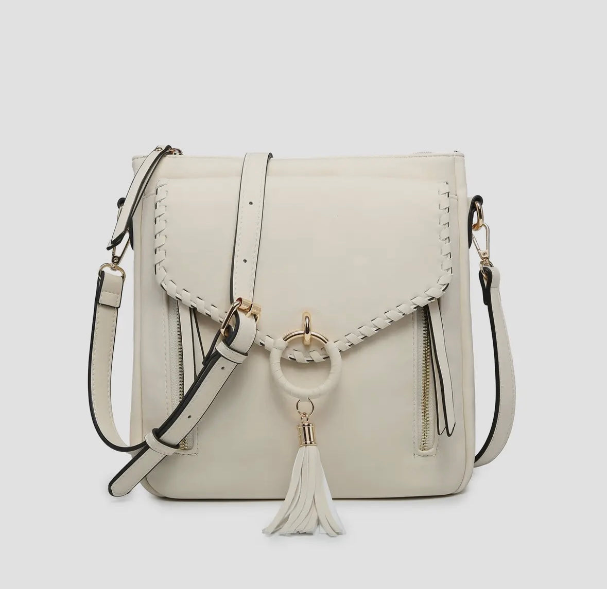 Layla Faux Suede Crossbody w/Tassel
