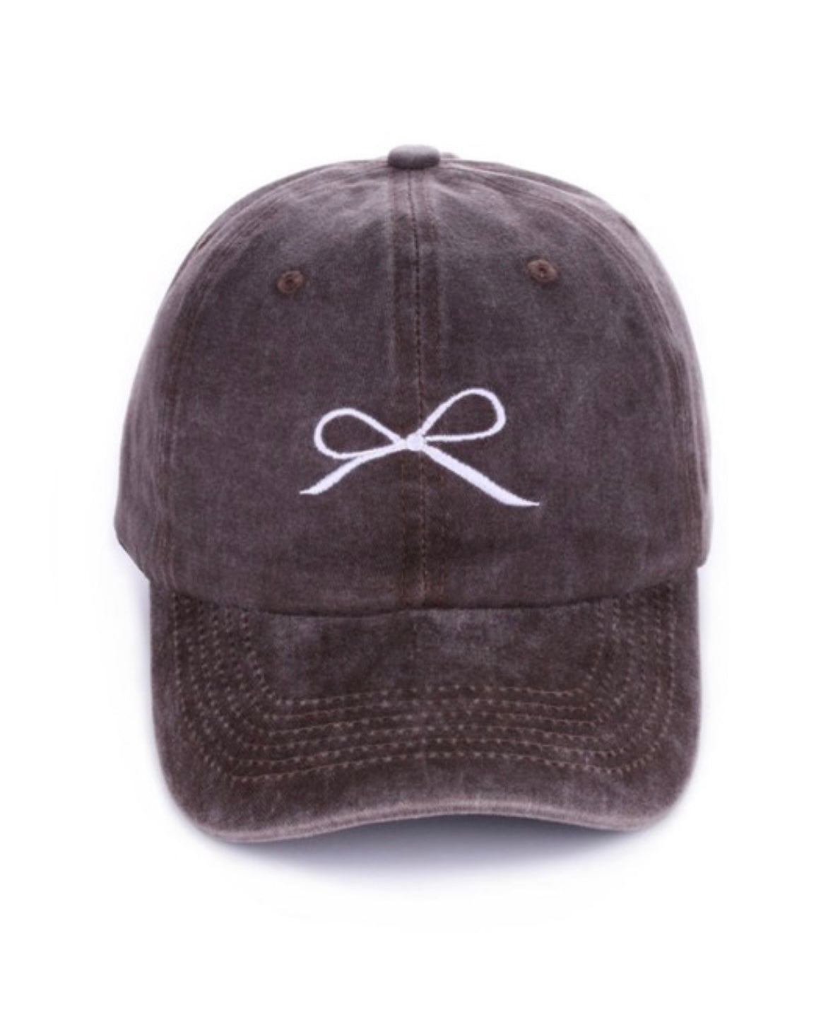 Bow Embroidered Baseball Hat