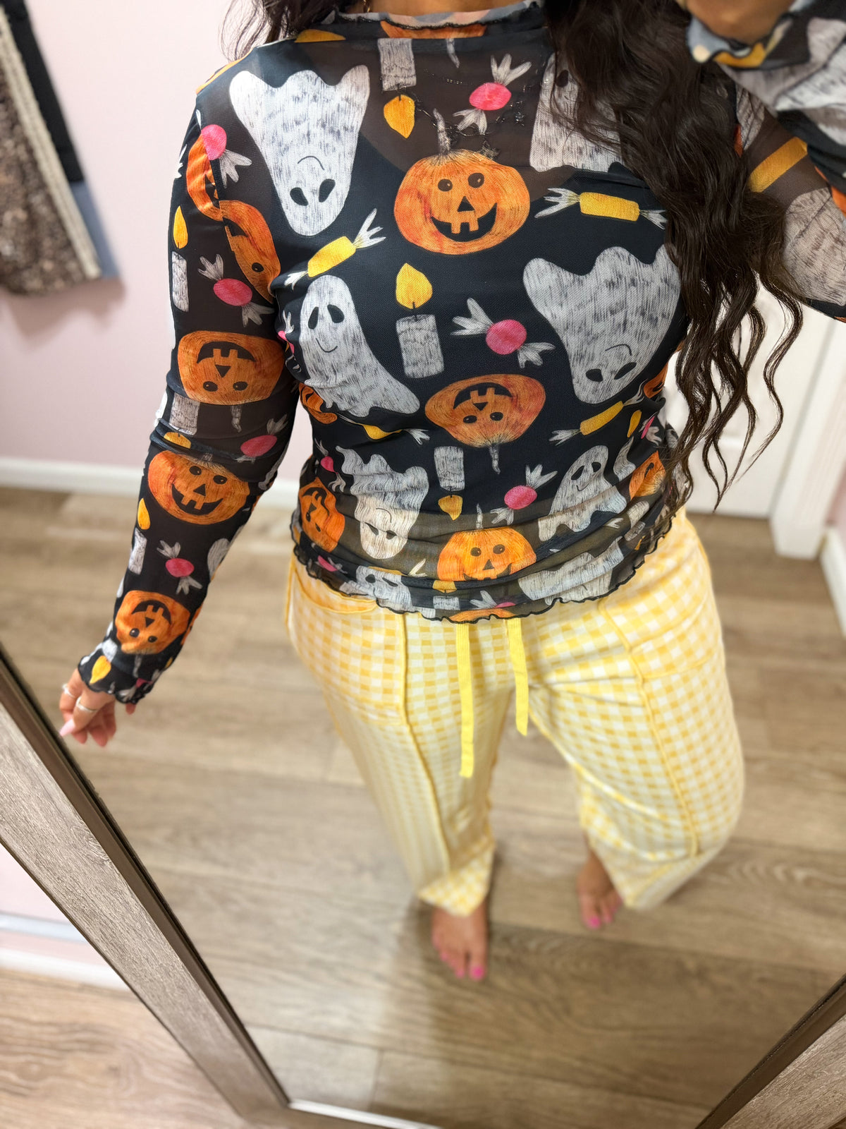 Trick or Treat Mesh Top