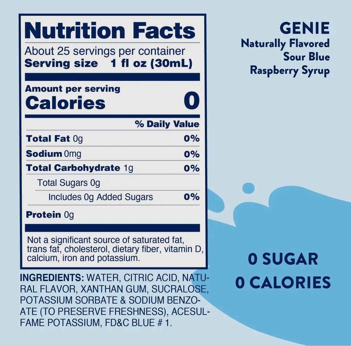 Sugar Free Sour Genie Syrup